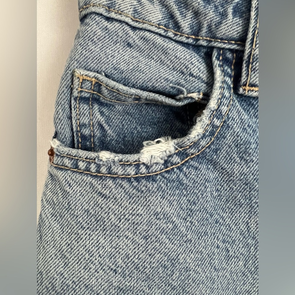 Zara Distressed High Rise Mom Jeans - Picture 10 of 13